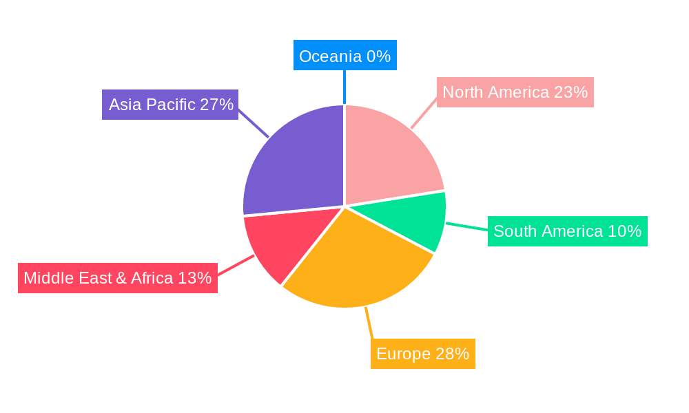 Washroom Cubicle Market Share by Region - Global Geographic Distribution