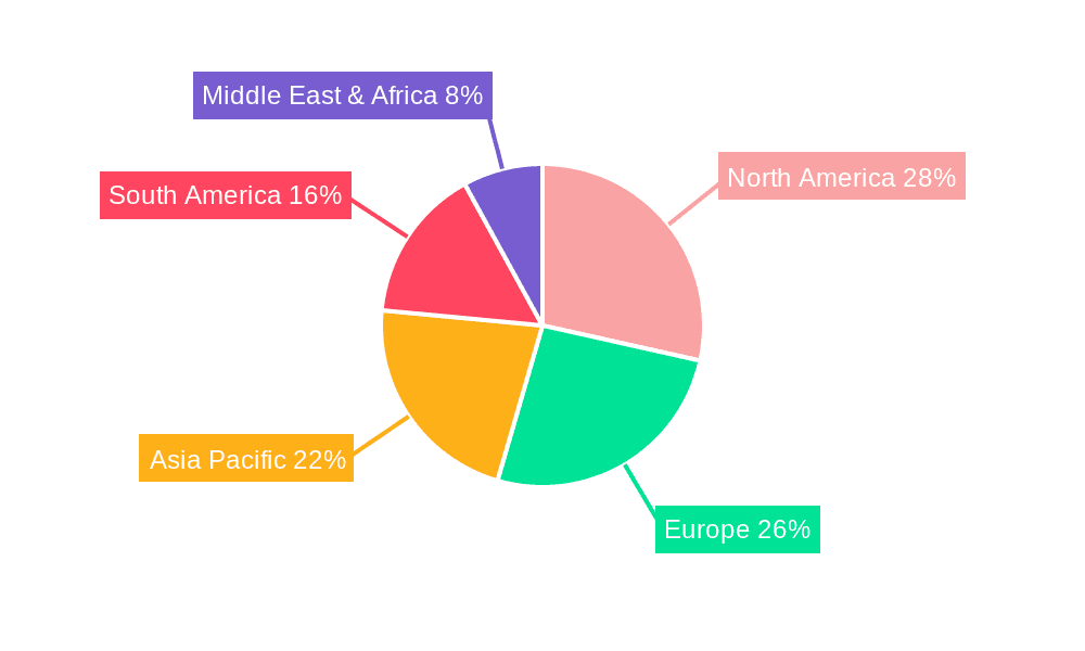 Wheeled Logging Harvester Market Share by Region - Global Geographic Distribution