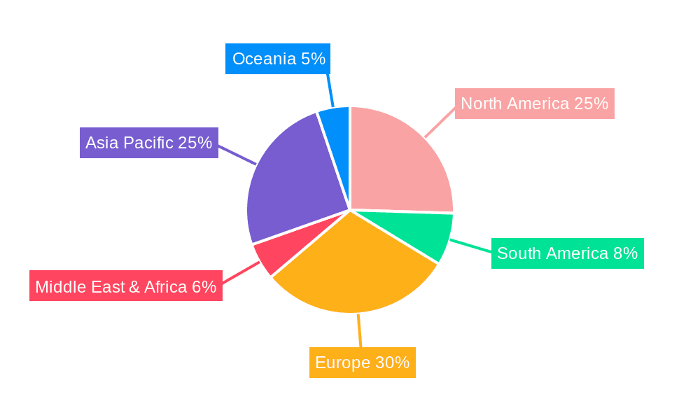 Wool & Cotton Pillow Market Share by Region - Global Geographic Distribution